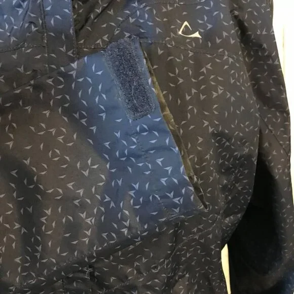Paradox lightweight rain jacket with hood. Navy with allover pattern.  Size XL - Picture 5 of 11